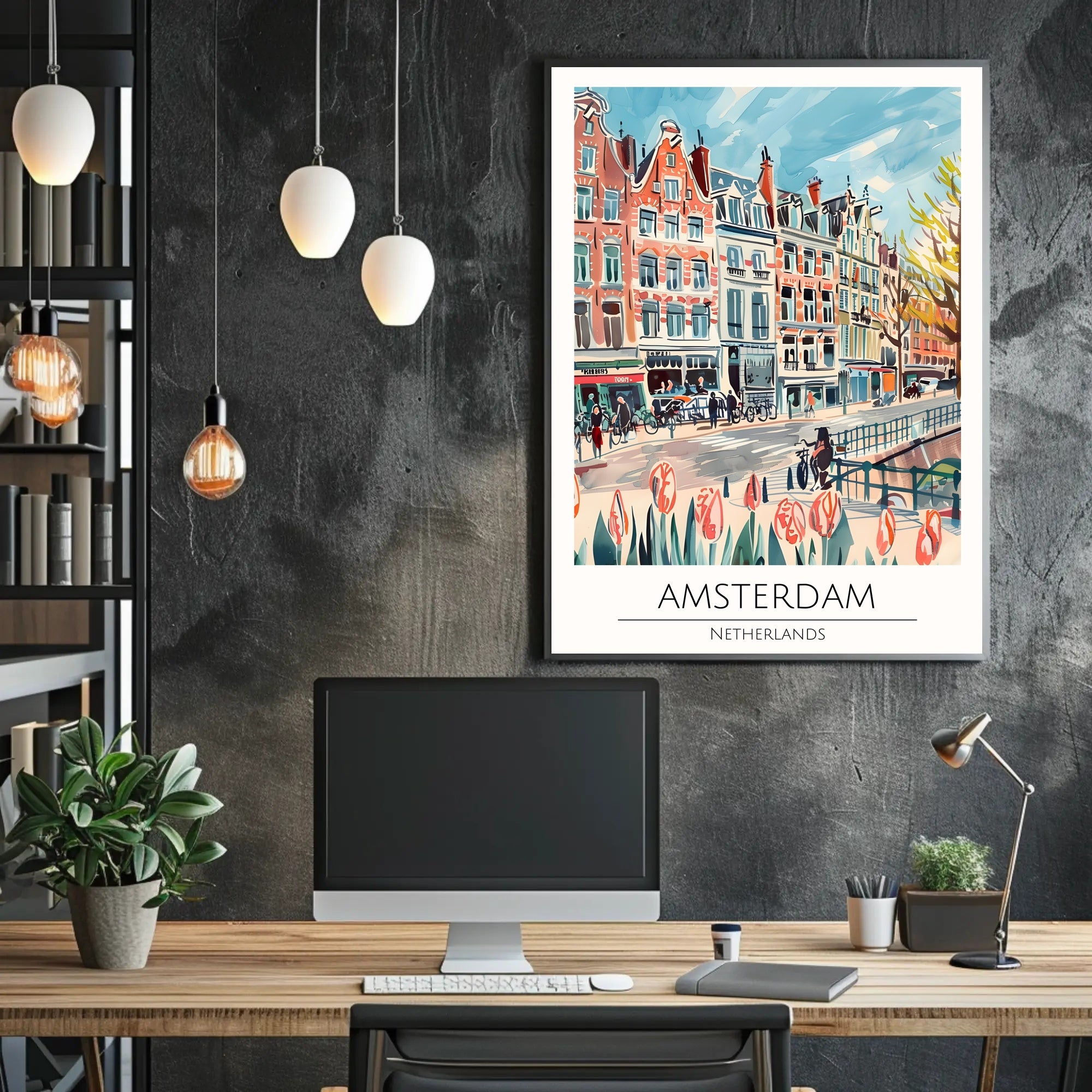 Amsterdam Cityscape Poster PosterGoat