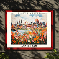Amsterdam Flower Market Vibrance Urban or Cityscape Poster PosterGoat