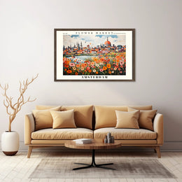 Amsterdam Flower Market Vibrance Urban or Cityscape Poster PosterGoat