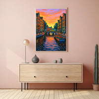 Amsterdam at Sunset Poster PosterGoat