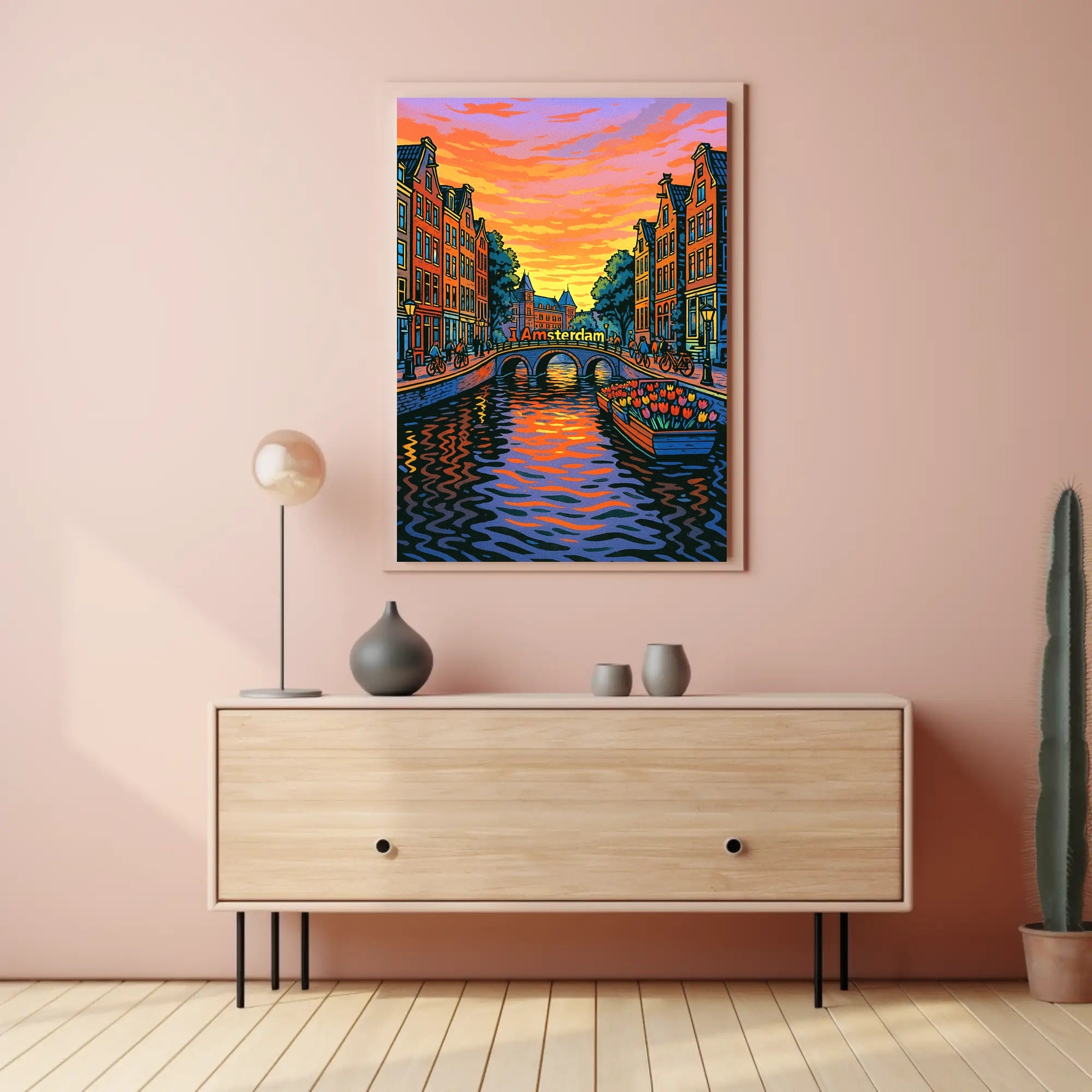 Amsterdam at Sunset Poster PosterGoat