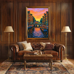 Amsterdam at Sunset Poster PosterGoat