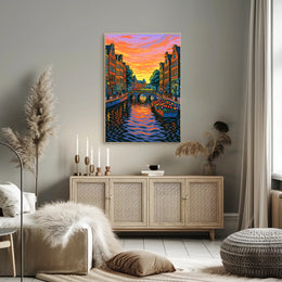 Amsterdam at Sunset Poster PosterGoat