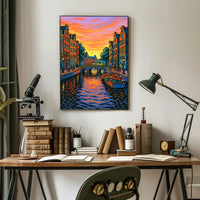 Amsterdam at Sunset Poster PosterGoat