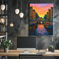 Amsterdam at Sunset Poster PosterGoat