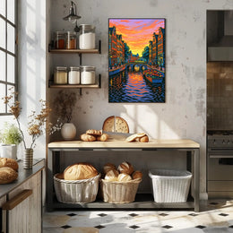 Amsterdam at Sunset Poster PosterGoat