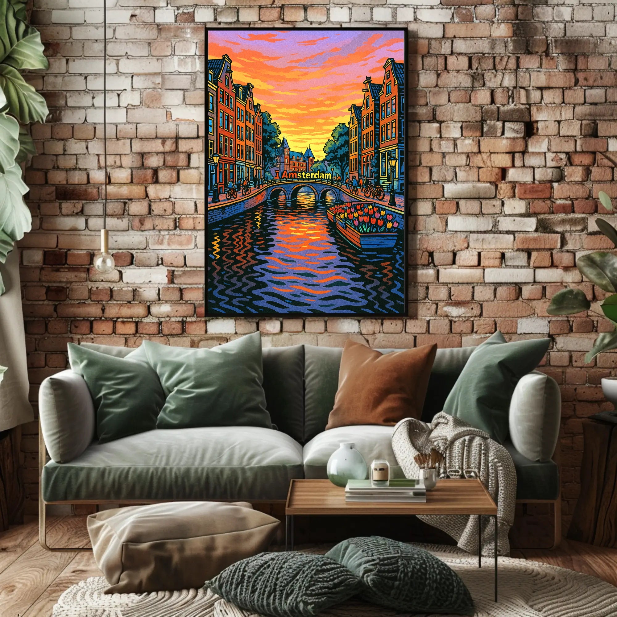 Amsterdam at Sunset Poster PosterGoat