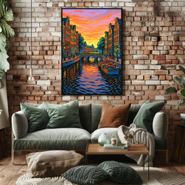 Amsterdam at Sunset Poster PosterGoat