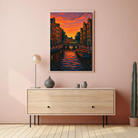 Amsterdam at Sunset Poster PosterGoat