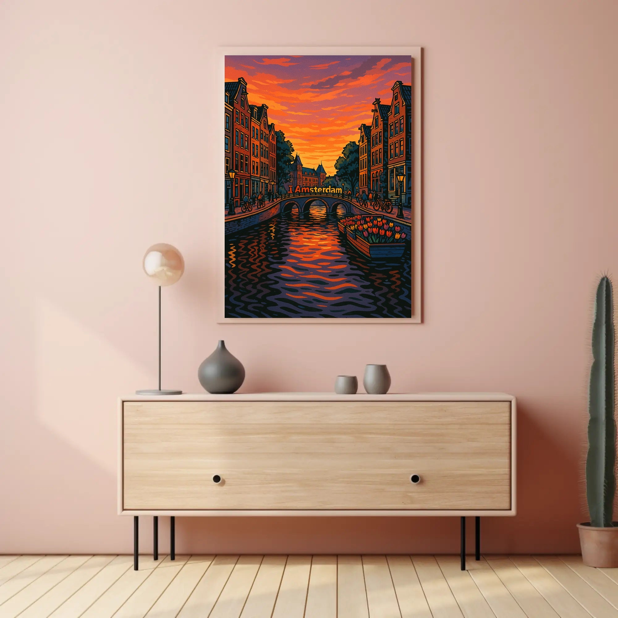 Amsterdam at Sunset Poster PosterGoat