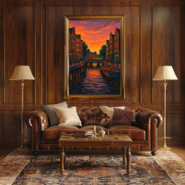Amsterdam at Sunset Poster PosterGoat