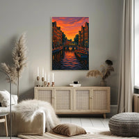 Amsterdam at Sunset Poster PosterGoat