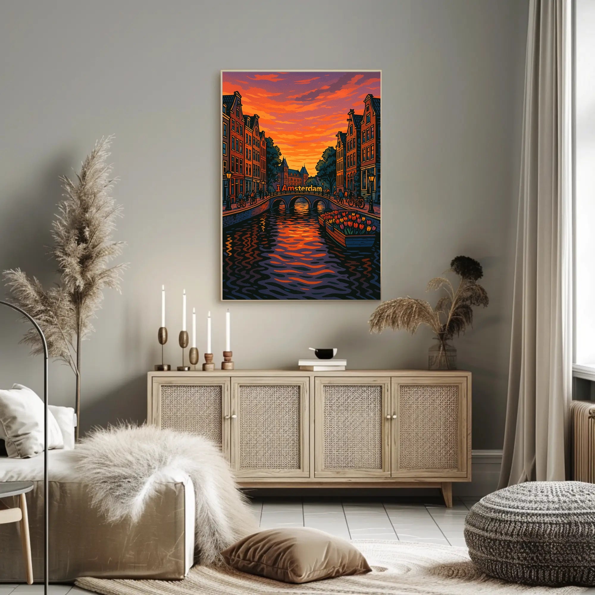 Amsterdam at Sunset Poster PosterGoat
