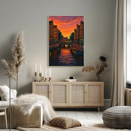 Amsterdam at Sunset Poster PosterGoat
