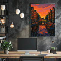 Amsterdam at Sunset Poster PosterGoat