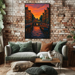 Amsterdam at Sunset Poster PosterGoat