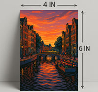 Amsterdam at Sunset Poster PosterGoat