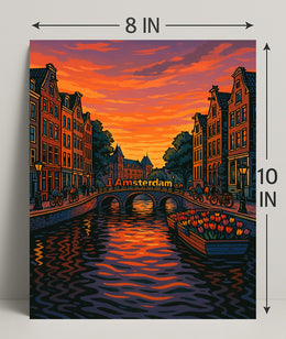 Amsterdam at Sunset Poster PosterGoat