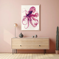 Anatomical Octopus Illustration in Artistic Animal Poster PosterGoat