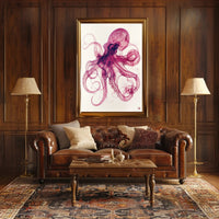 Anatomical Octopus Illustration in Artistic Animal Poster PosterGoat