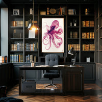 Anatomical Octopus Illustration in Artistic Animal Poster PosterGoat