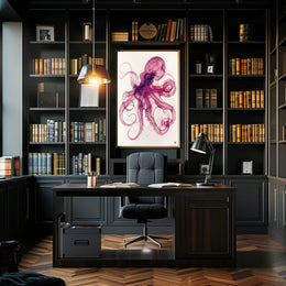 Anatomical Octopus Illustration in Artistic Animal Poster PosterGoat