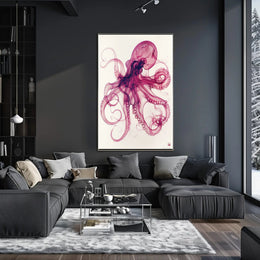 Anatomical Octopus Illustration in Artistic Animal Poster PosterGoat