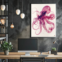 Anatomical Octopus Illustration in Artistic Animal Poster PosterGoat