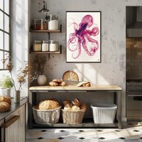 Anatomical Octopus Illustration in Artistic Animal Poster PosterGoat