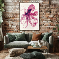 Anatomical Octopus Illustration in Artistic Animal Poster PosterGoat