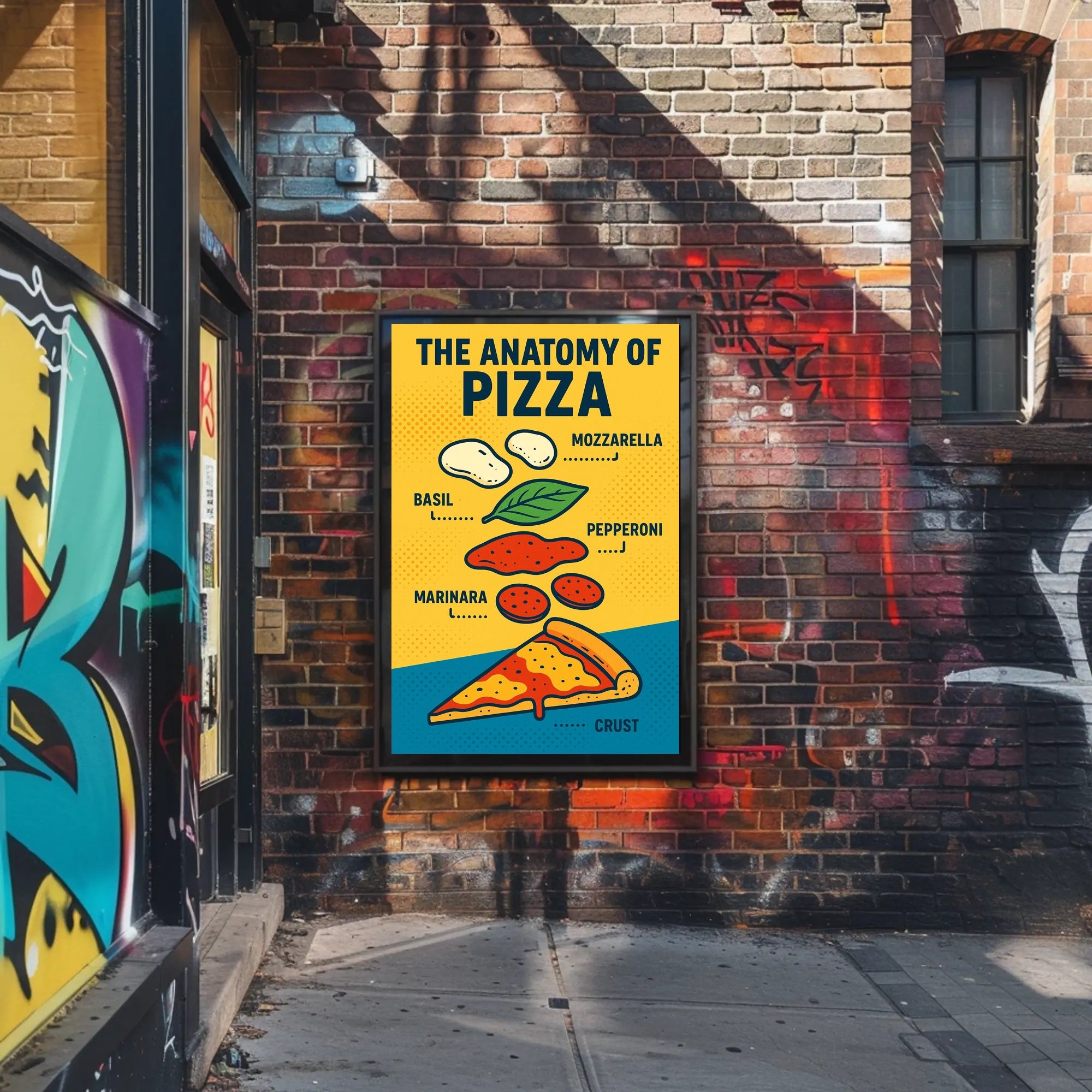 Anatomy of Pizza Infographic Educational Poster PosterGoat