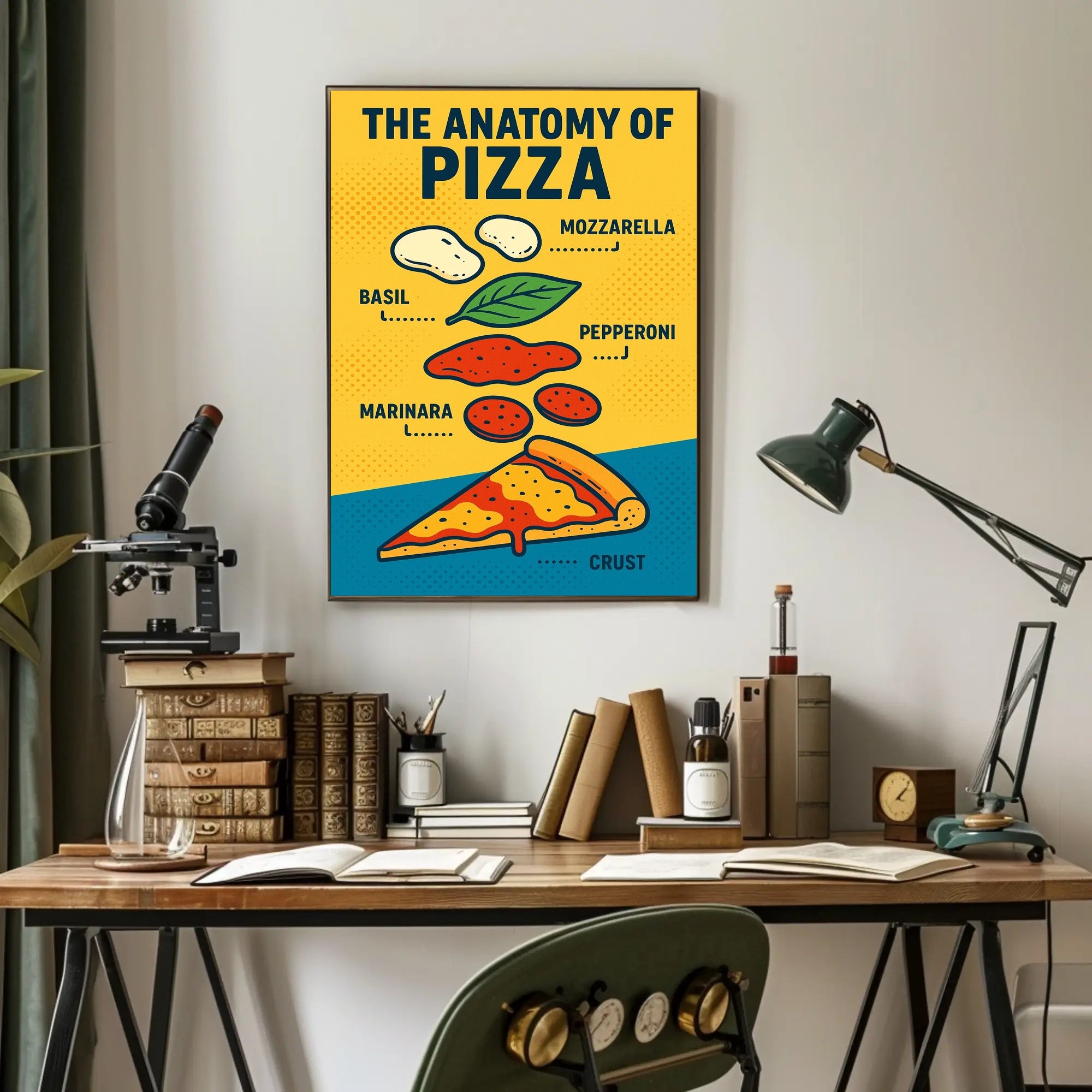 Anatomy of Pizza Infographic Educational Poster PosterGoat