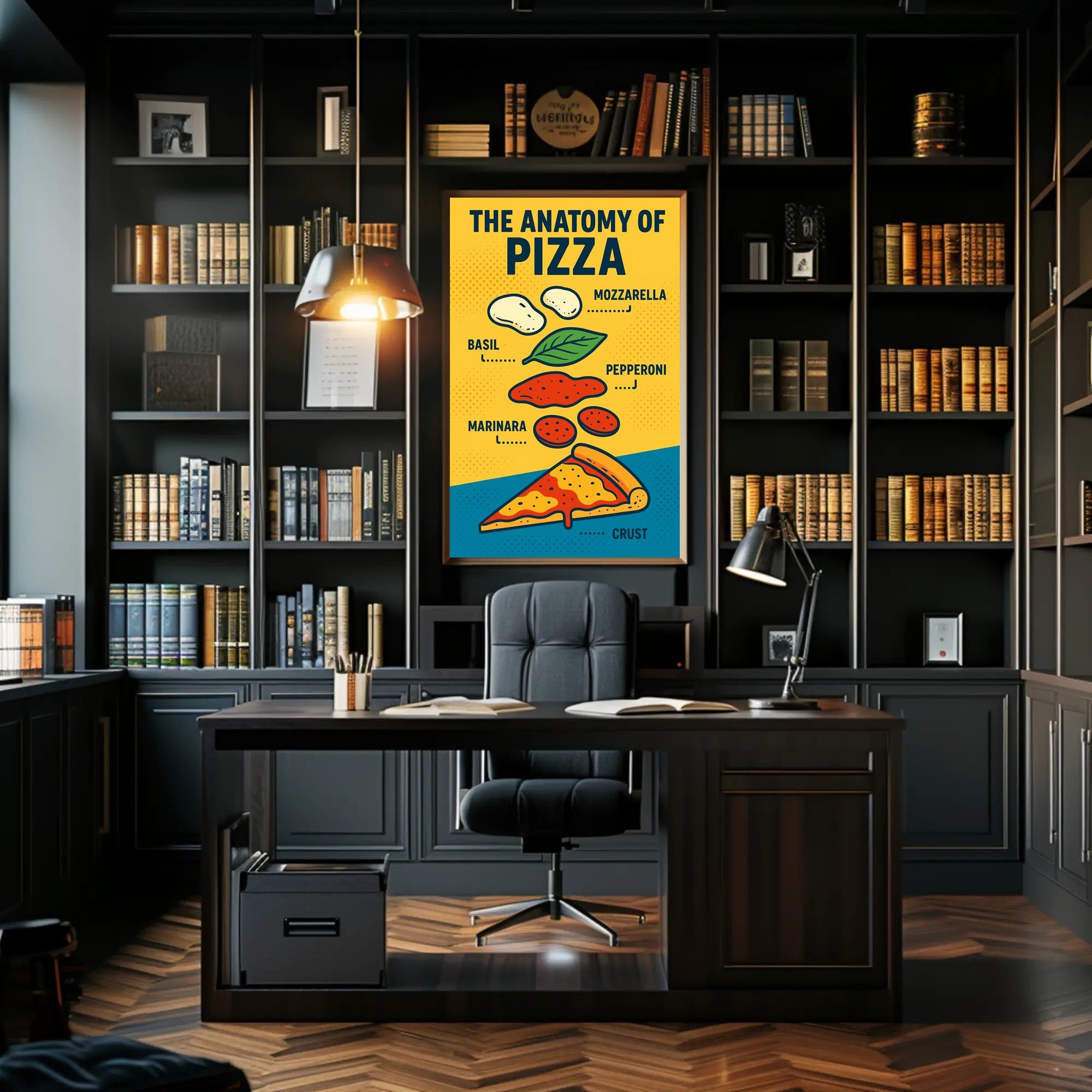 Anatomy of Pizza Infographic Educational Poster PosterGoat