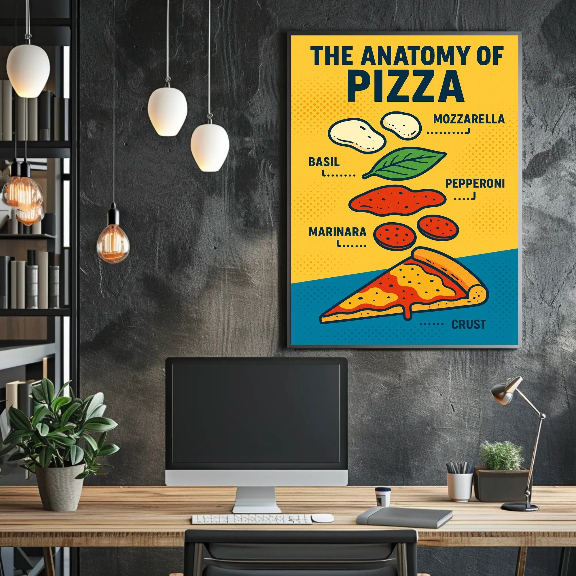 Anatomy of Pizza Infographic Educational Poster PosterGoat