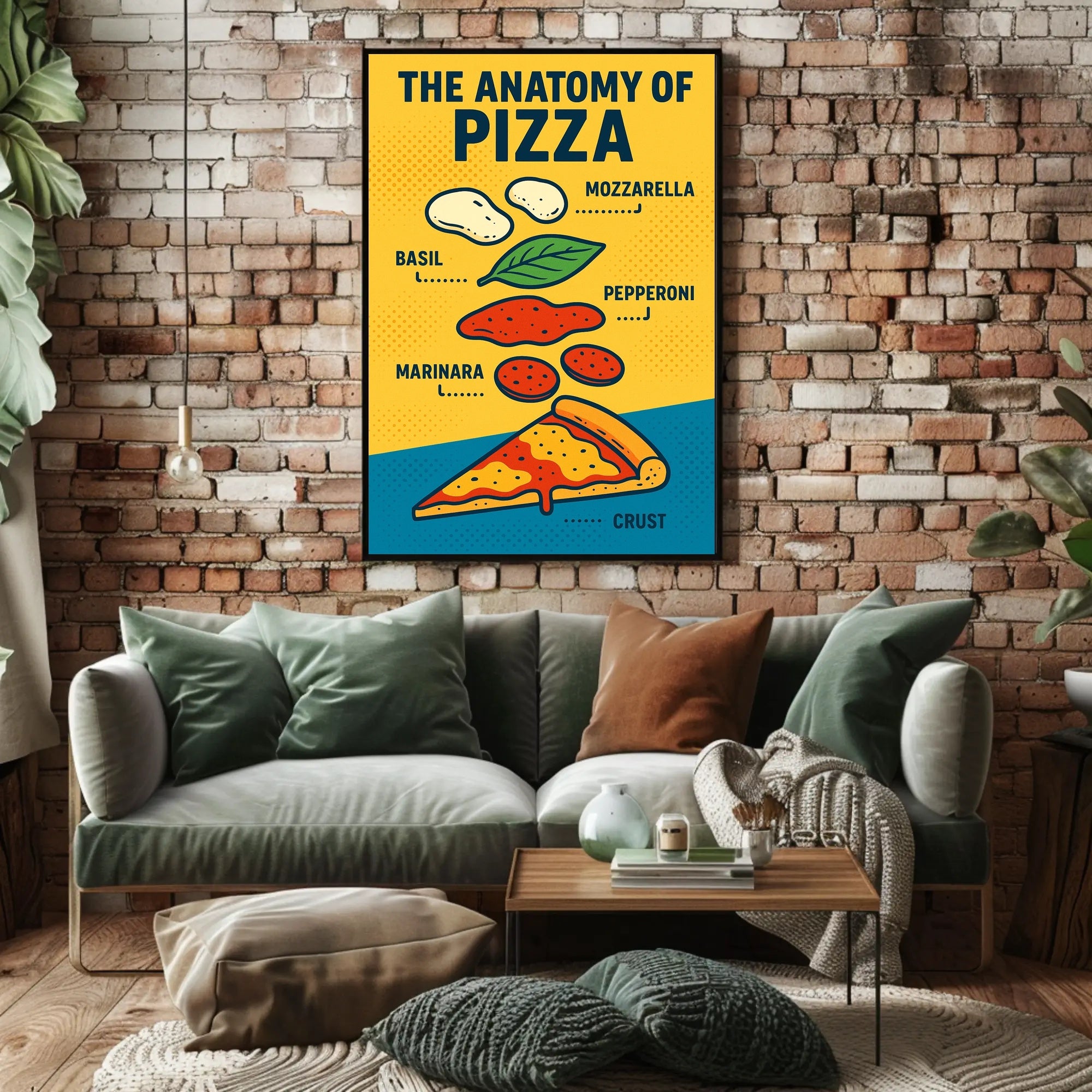 Anatomy of Pizza Infographic Educational Poster PosterGoat