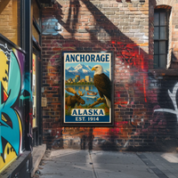 Anchorage Alaska Adventure Vintage Travel Poster PosterGoat