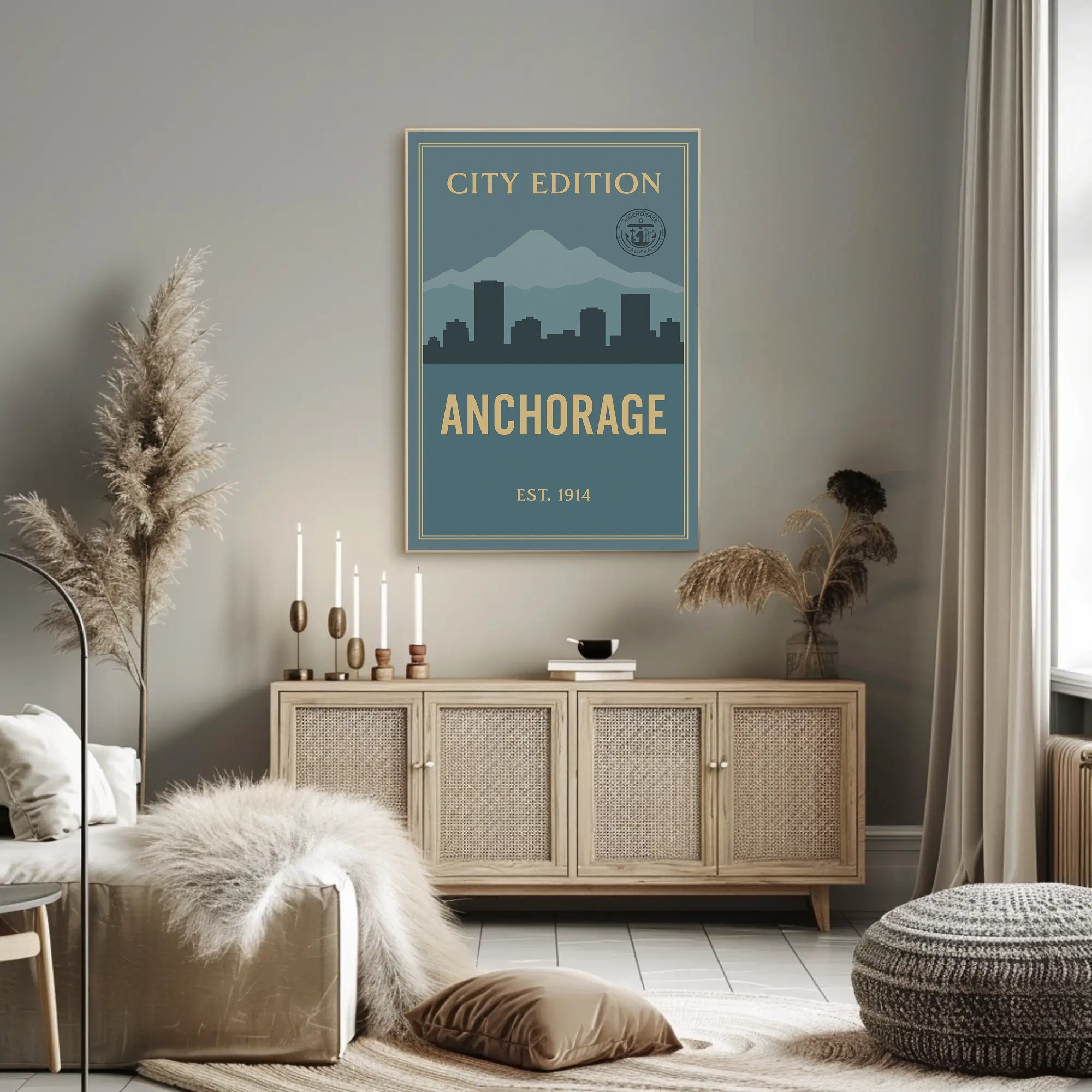 Anchorage City Edition Poster PosterGoat