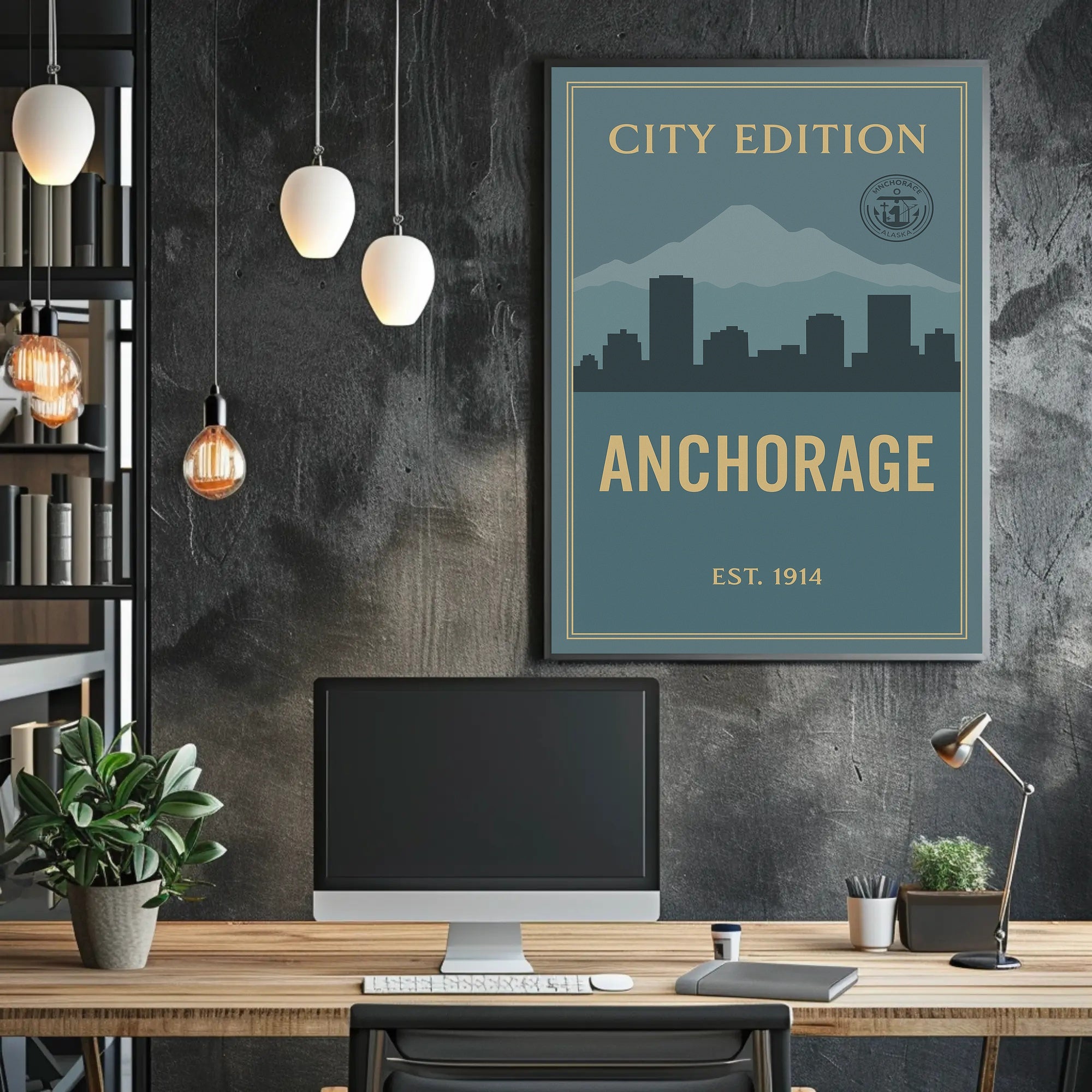 Anchorage City Edition Poster PosterGoat
