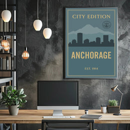 Anchorage City Edition Poster PosterGoat