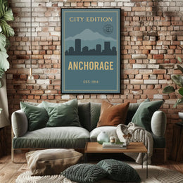 Anchorage City Edition Poster PosterGoat