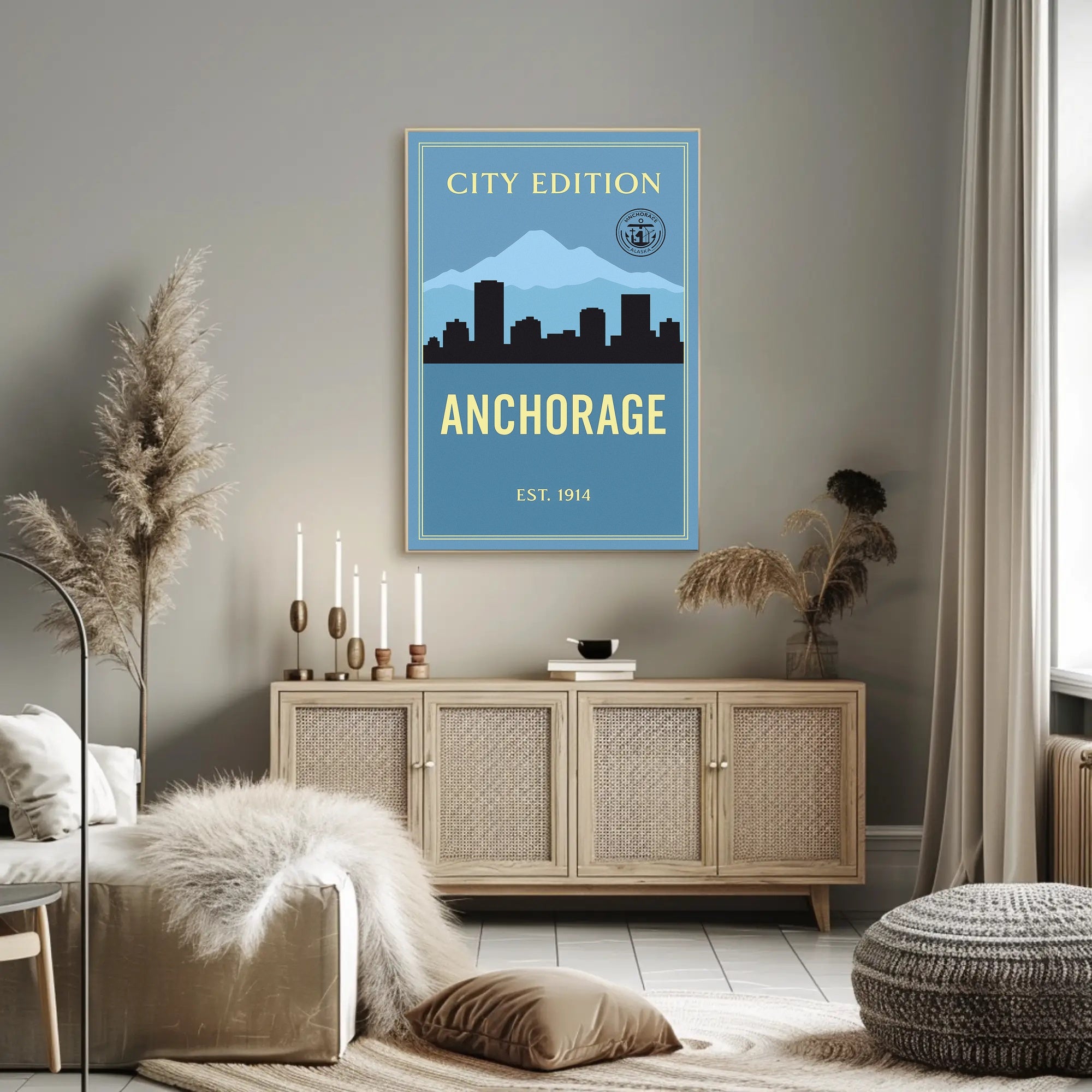 Anchorage City Edition Poster PosterGoat