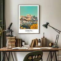Ancient Athens Acropolis Parthenon Cityscape Travel Poster PosterGoat