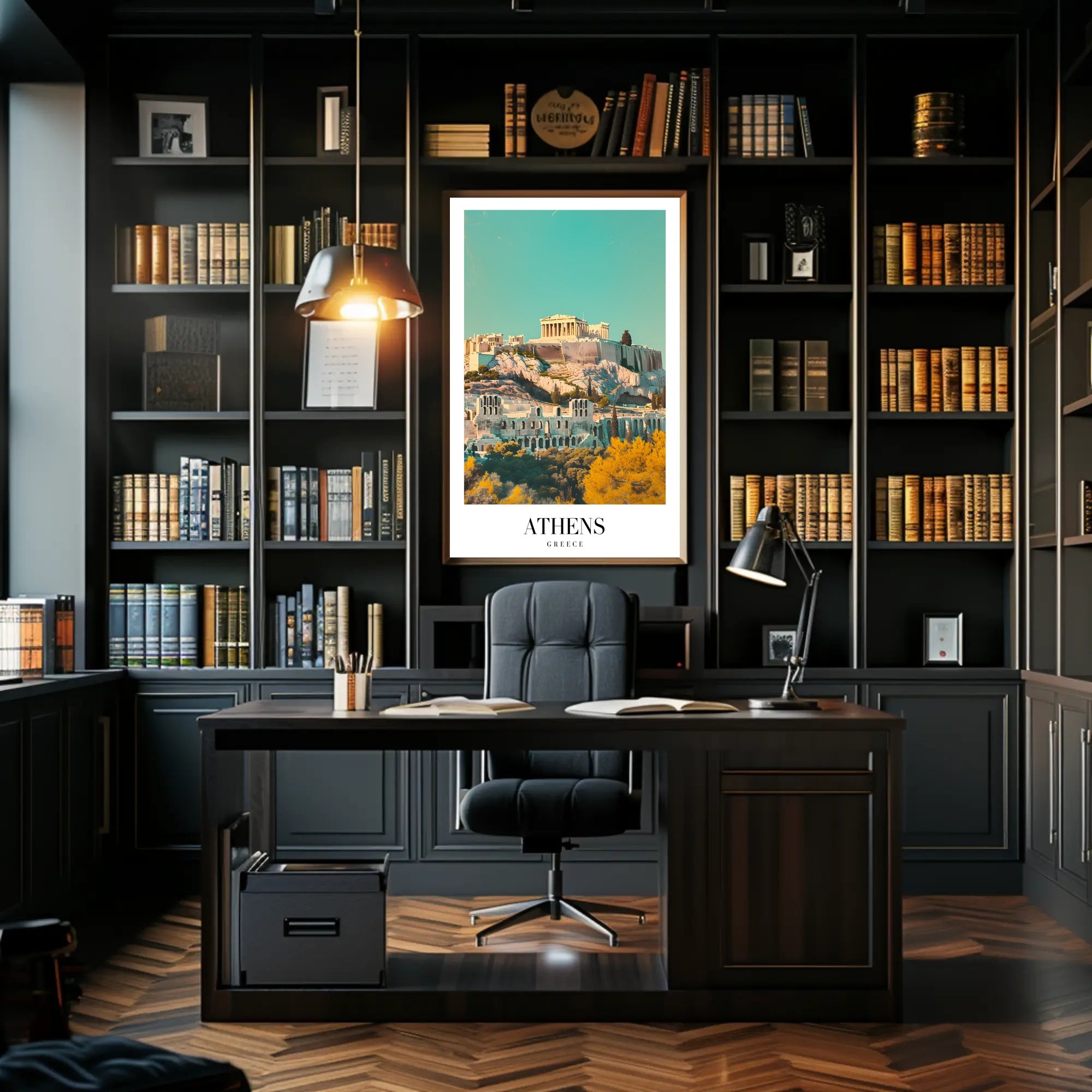 Ancient Athens Acropolis Parthenon Cityscape Travel Poster PosterGoat