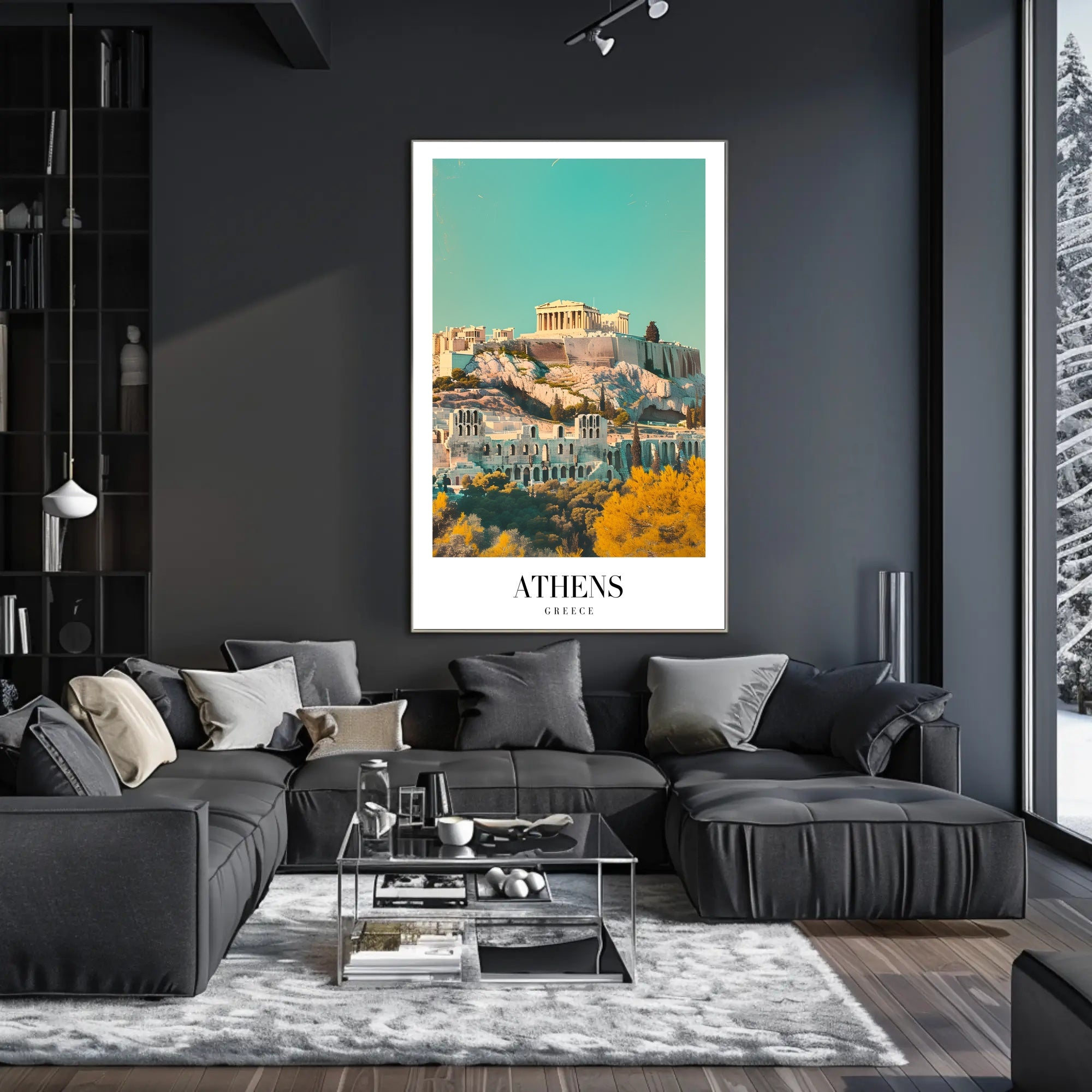 Ancient Athens Acropolis Parthenon Cityscape Travel Poster PosterGoat