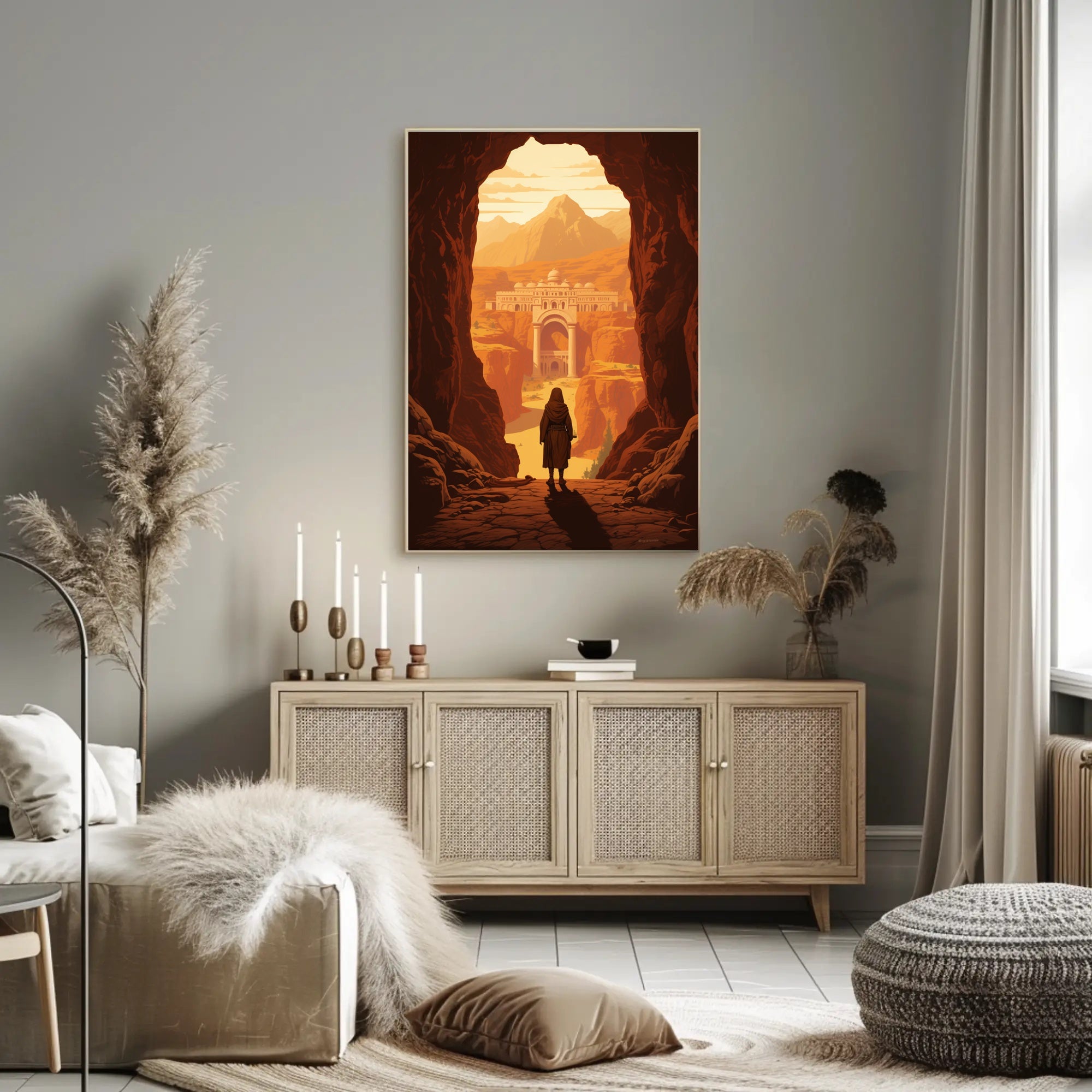 Ancient City Adventure Awaits Fantasy or Mythology Poster PosterGoat