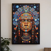 Ancient Cosmic Vibrance Abstract Art Poster PosterGoat