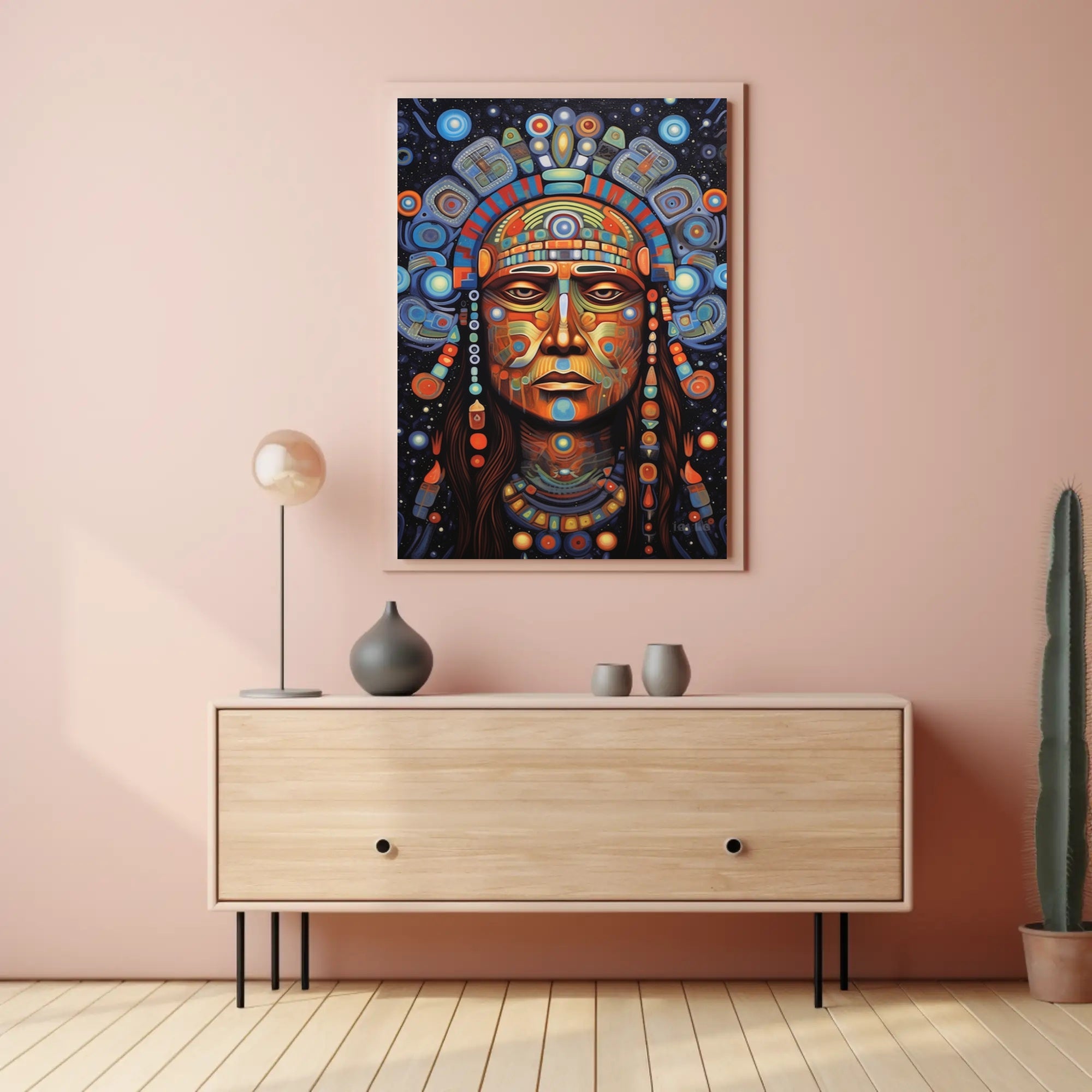 Ancient Cosmic Vibrance Abstract Art Poster PosterGoat