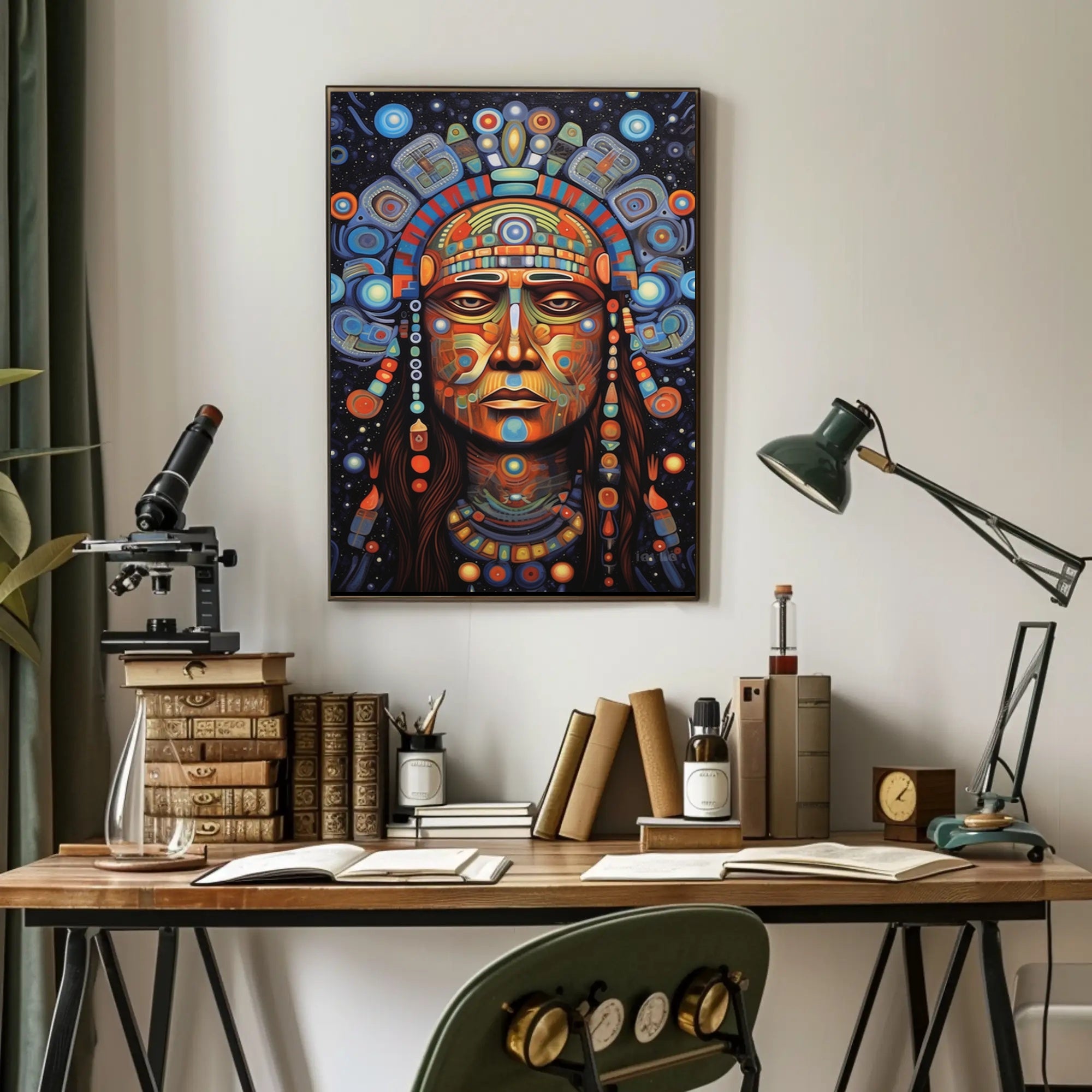 Ancient Cosmic Vibrance Abstract Art Poster PosterGoat