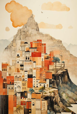 Ancient Cultural Harmony Scenic Artistic Poster PosterGoat