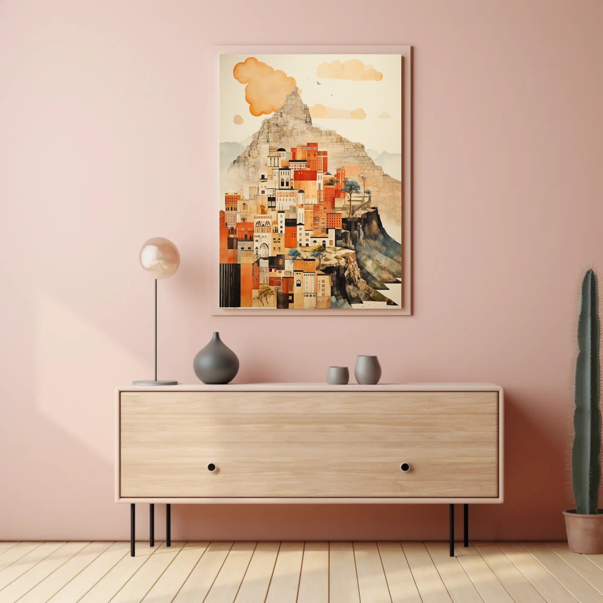 Ancient Cultural Harmony Scenic Artistic Poster PosterGoat